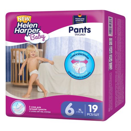 Helen Harper Подгузники-трусики Baby XL 16 кг 19 шт