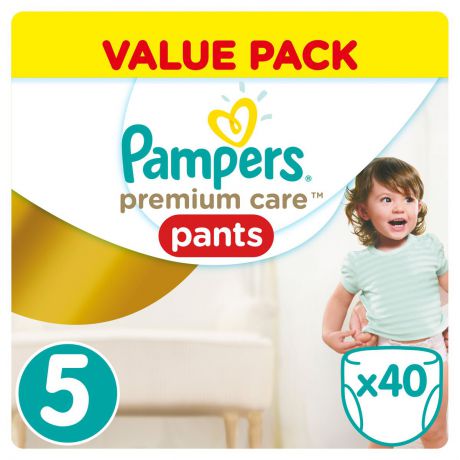 Pampers Pants Трусики Premium Care 12-18 кг (размер 5) 40 шт