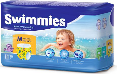 Swimmies Детские трусики для плавания Medium 12+ кг 11 шт