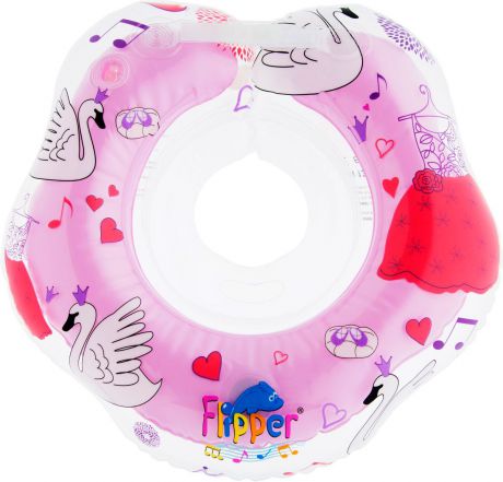 Roxy-kids Круг музыкальный на шею для купания Flipper цвет розовый