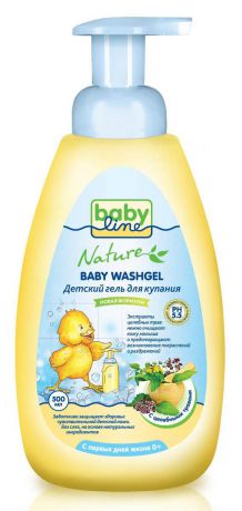 BabyLine Nature Гель для купания с целебными травами для детей с первых дней жизни 500 мл