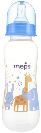 Mepsi Бутылочка для кормления с силиконовой соской от 0 месяцев цвет синий 250 мл