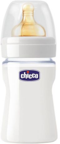 Chicco Бутылочка для кормления с латексной соской Well-Being Glass от 0 месяцев 150 мл