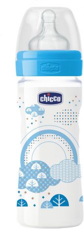 Chicco Бутылочка для кормления Well-Being Boy от 2 месяцев 250 мл цвет голубой