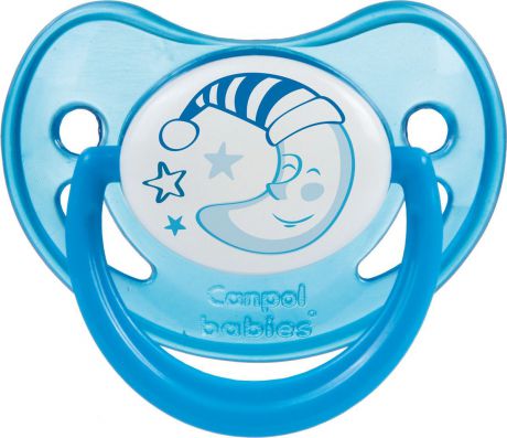 Canpol Babies Пустышка силиконовая Night Dreams от 0 до 6 месяцев цвет синий