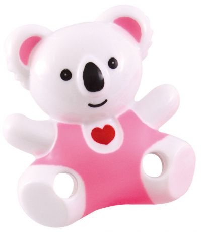 Canpol Babies Клипса-держатель для пустышки Медвежонок с сердечком цвет розовый