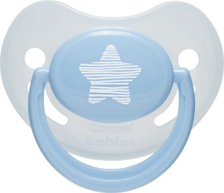 Пустышка Canpol Babies Pastelove, анатомическая, силиконовая, от 0 до 6 месяцев, цвет: голубой