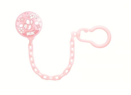 Клипса-держатель для пустышки NUK "Baby Rose", цвет: розовый