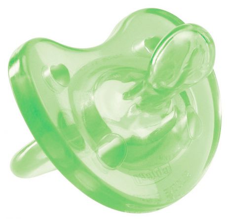 Chicco Пустышка Physio Soft силиконовая от 0 до 6 месяцев цвет зеленый