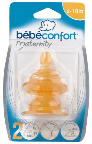 Bebe Confort Соска Maternity S2 латекс 6-24 месяцев 2 шт