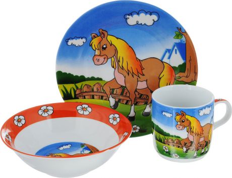 Набор детской посуды Mayer & Boch "Лошадка", 3 предмета