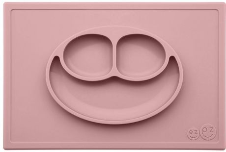 Ezpz Тарелка детская Happy Mat цвет нежно-розовый
