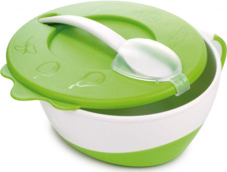 Canpol Babies Набор посуды для кормления цвет белый зеленый 3 предмета