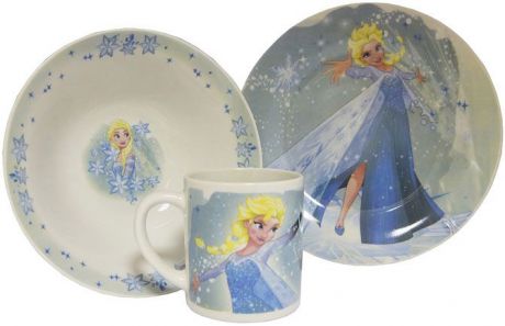 Disney Набор детской посуды Холодное сердце Эльза 3 предмета