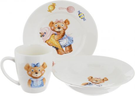 Кубаньфарфор Набор посуды для кормления Медвежата 3 предмета