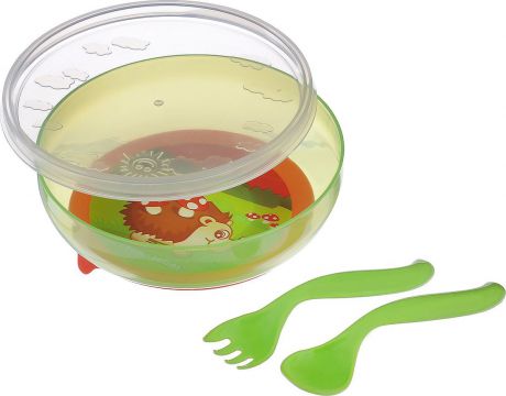 Canpol Babies Набор детской посуды цвет зеленый 4 предмета