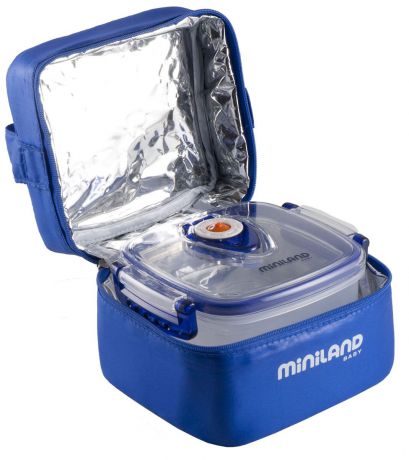Термосумка Miniland "Pack-2-Go Hermifresh", с контейнерами, цвет: синий