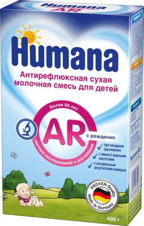 Humana AR антирефлюксная адаптированная молочная смесь, с рождения, 400 г