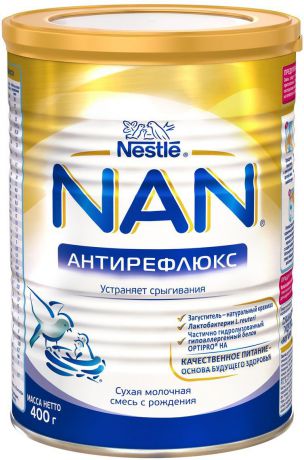 NAN Антирефлюкс смесь молочная, с рождения, 400 г