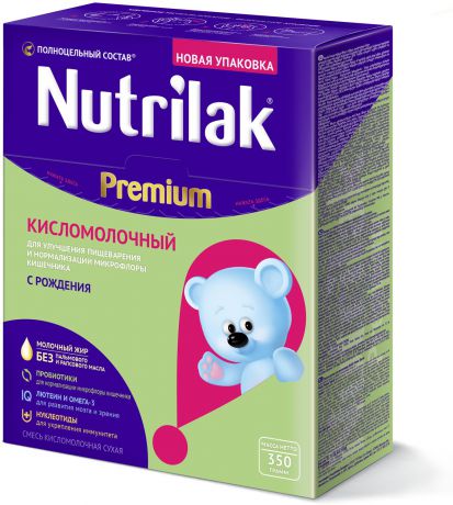 Nutrilak Premium смесь кисломолочная с 0 месяцев, 350 г