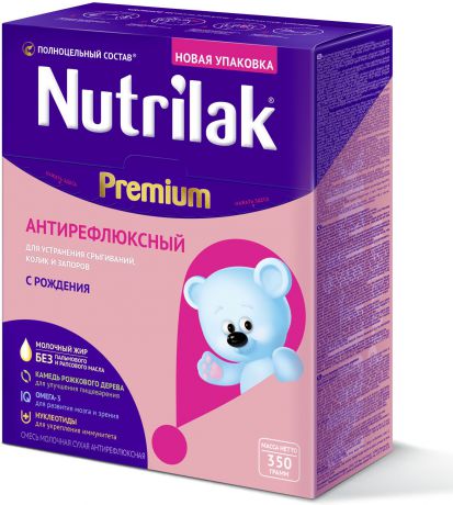 Nutrilak Premium антирефлюксный, смесь молочная с 0 месяцев, 350 г