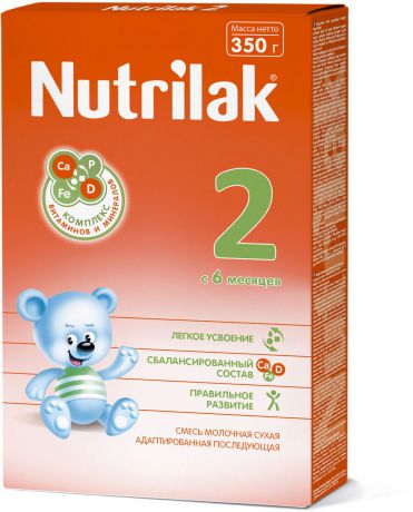 Nutrilak 2 смесь молочная с 6 месяцев, 350 г