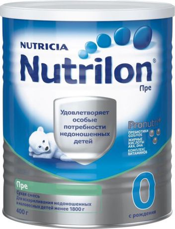 Nutrilon Пре 0 специальная молочная смесь "PronutriPlus" для недоношенных детей, с рождения, 400 г