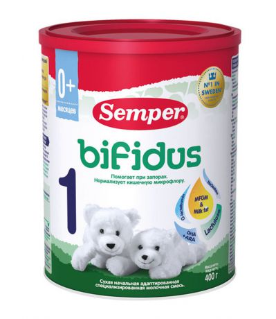 Semper Bifidus 1 смесь молочная с 0 месяцев, 400 г