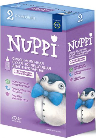 Молочная смесь Nuppi №2, с 6 до 12 месяцев, 200 г
