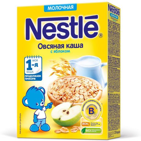 Nestle Овсяная Яблоко каша молочная, 220 г