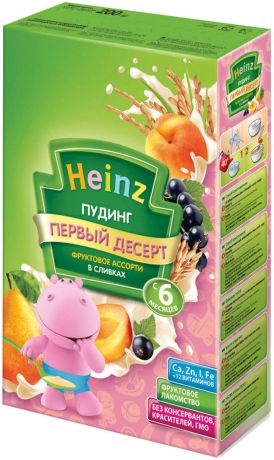 Heinz пудинг фруктовое ассорти в сливках, с 6 месяцев, 200 г