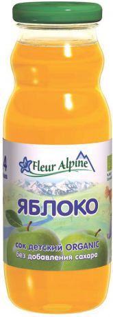 Fleur Alpine Organic сок яблоко осветленный, с 4 месяцев, 200 мл