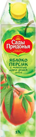 Сады Придонья Сок яблочно-персиковый с мякотью восстановленный, 1 л