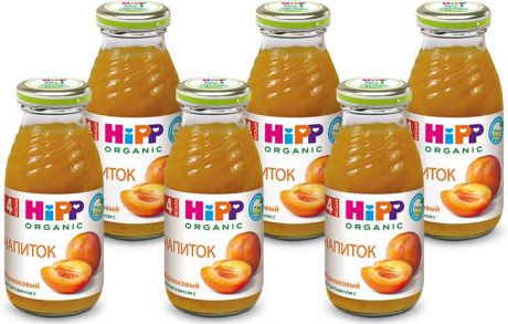 Hipp напиток абрикосовый, с 4 месяцев, 6 шт по 200 г