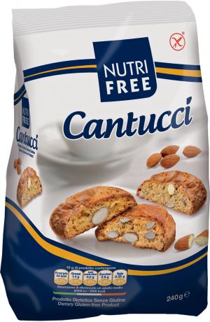 Nutrifree Cantucci печенье с кусочками миндаля, 240 г