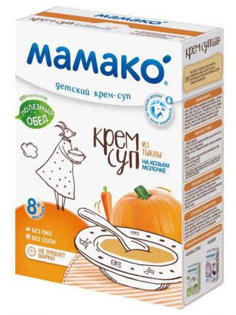 Мамако Детский крем-суп из тыквы на козьем молочке, 150 г