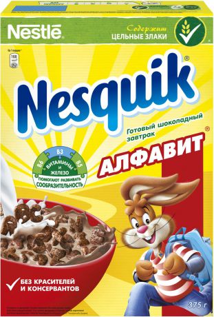 Nestle Nesquik Алфавит готовый завтрак, 375 г