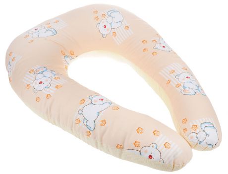 Подушка для кормящих и беременных цвет бежевый мишки
