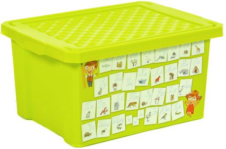 Ящик для хранения игрушек Little Angel "X-BOX. Обучайка. Азбука", 17 л