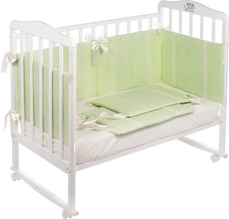 Бортики в кроватку Sweet Baby Fiore, 419052, светло-зеленый, 6 частей