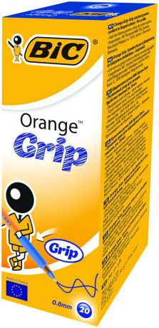 Набор шариковых ручек Bic Orange Grip, цвет чернил: синий, 20 шт