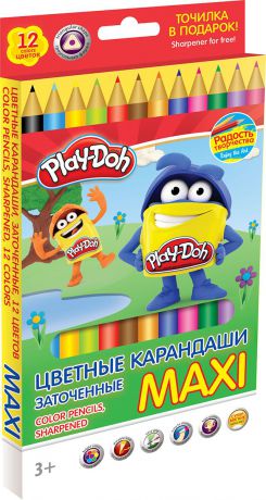 Play-Doh Набор цветных карандашей Maxi 12 цветов