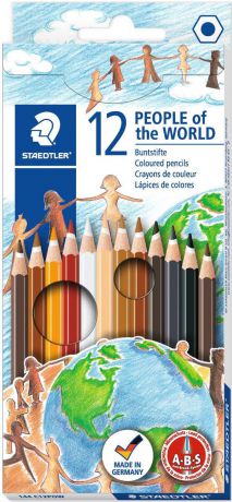 Staedtler Набор цветных карандашей Noris Club 144 С Народы мира 12 цветов