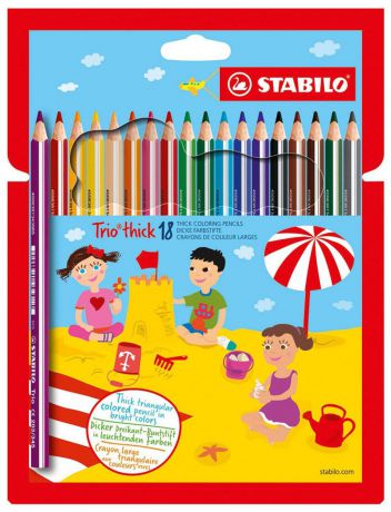 Stabilo Набор цветных карандашей Trio 18 цветов
