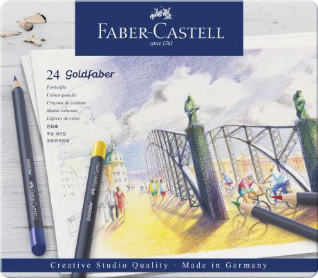Faber-Castell Набор цветных карандашей Goldfaber 24 цветов