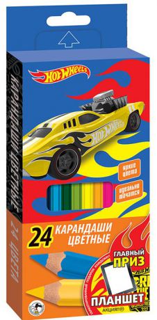 Mattel Набор цветных карандашей Hot Wheels 24 шт