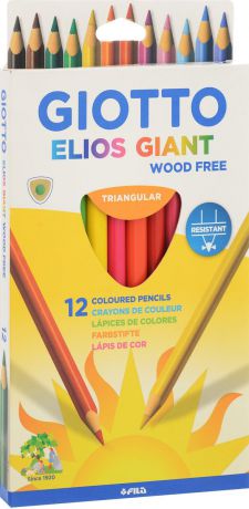 Giotto Набор цветных карандашей Elios Giant 12 шт