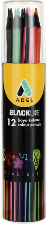 Набор цветных карандашей Adel Blackline, 12 шт. 2112362013