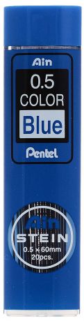 Грифели для автоматических карандашей Pentel Ain Stein, толщина 0.5 мм, цвет: синий, 20 шт