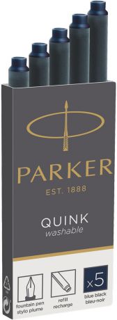 Parker Картридж с чернилами Quink Long для перьевой ручки цвет темно-синий 5 шт